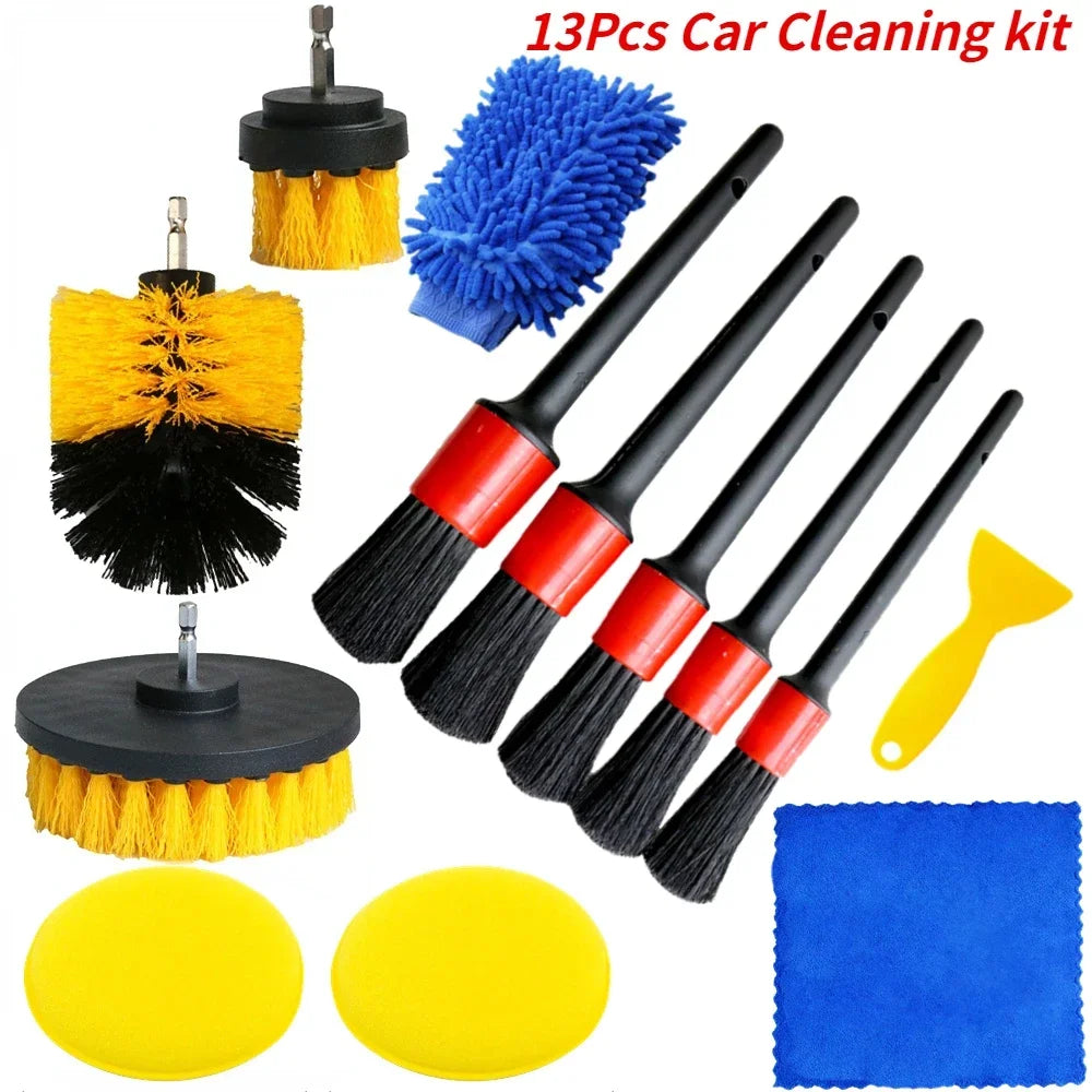 Kit Profesional Detaling Auto - 14 Piese pentru Curățarea Interiorului