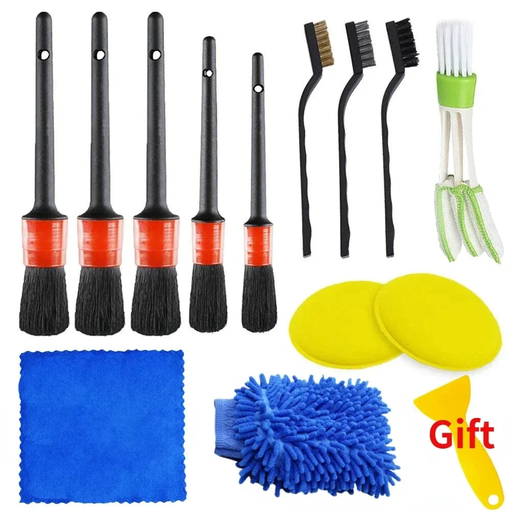 Kit Profesional Detaling Auto - 14 Piese pentru Curățarea Interiorului