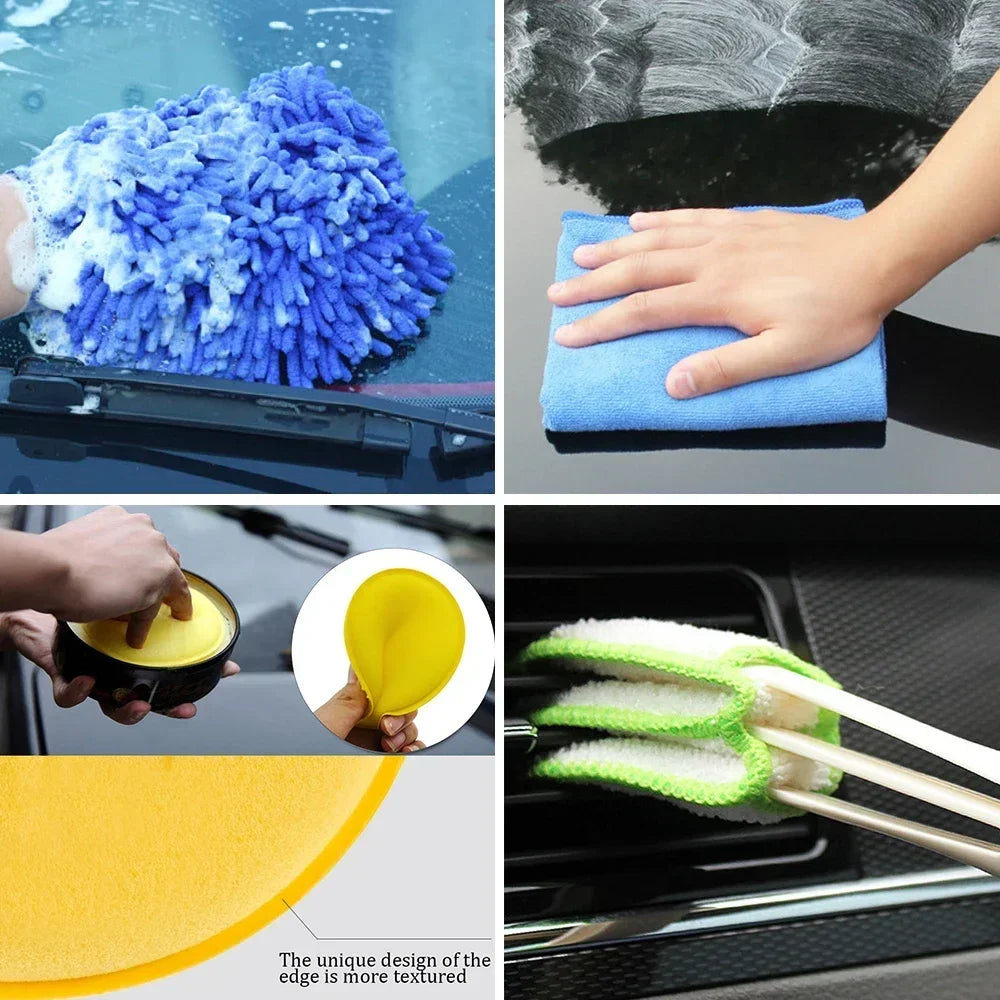 Kit Profesional Detaling Auto - 14 Piese pentru Curățarea Interiorului
